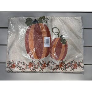 Fall Thanksgiving Halloween Pumpkin Placemats set Of 4 18.5" L x 13.5 W